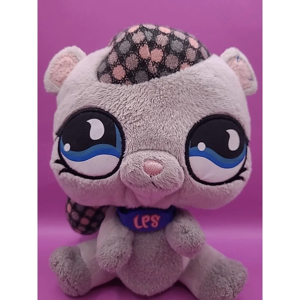 Hasbro‎ LPS Littlest Pet Shop VIPs Gray Plush Squirrel 2008